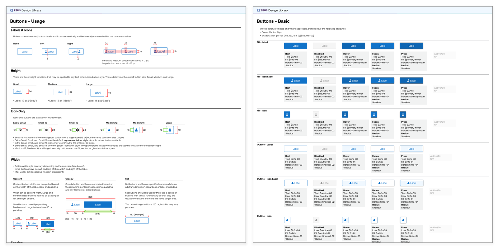 Zeus design-system component examples