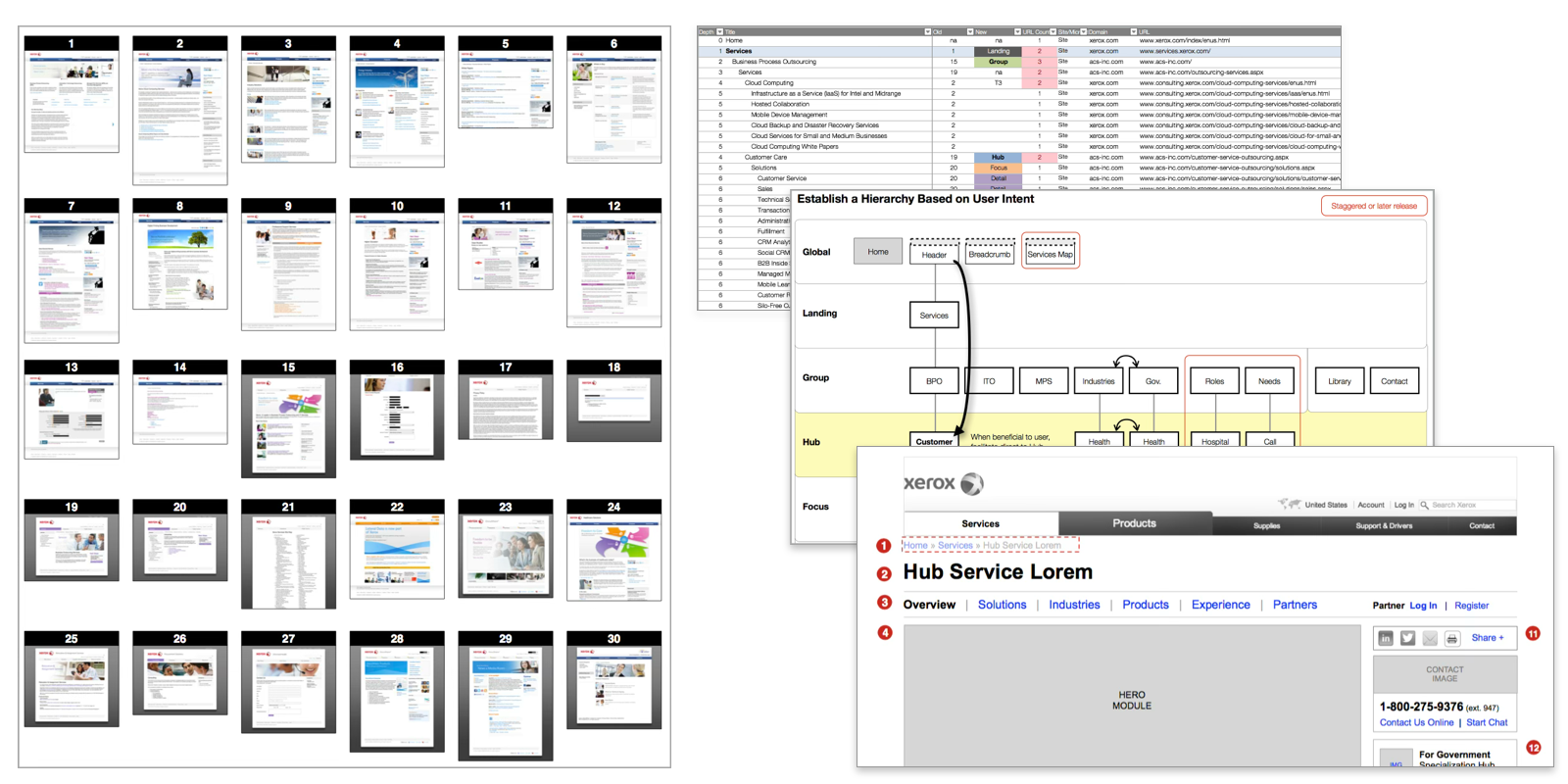 Xerox Services website concepts